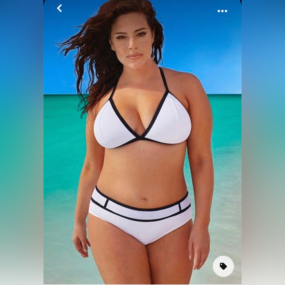 Swimsuits For All White Bikini Size 18W